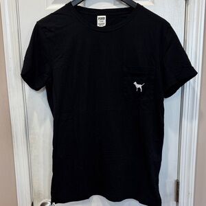 Black PINK Crew Neck Pocket T-Shirt